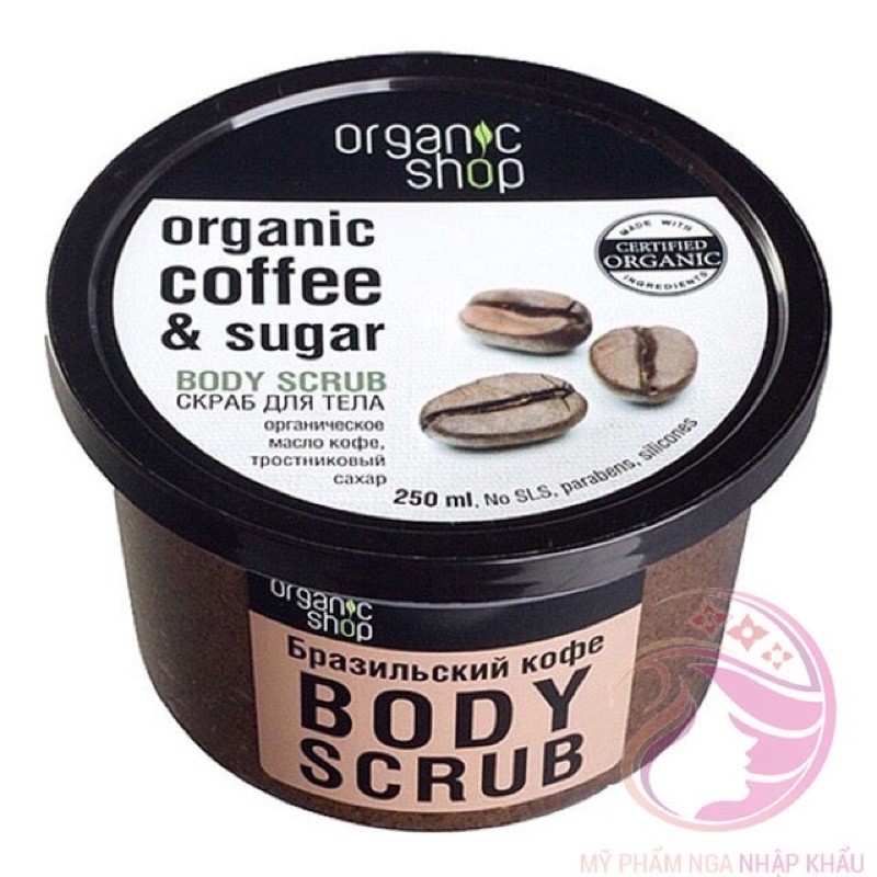Tẩy Da Chết Toàn Thân Organic Coffee & Surga Body Scrub