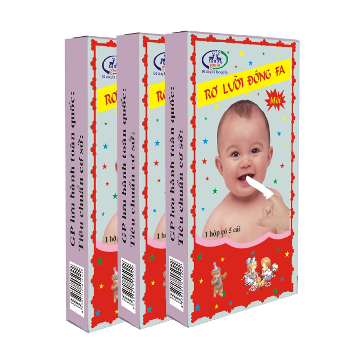 Rơ Lưỡi , Gạc Tưa Lưỡi Đông Fa , Dơ Lưỡi Cho Trẻ Sơ Sinh( Hộp 50 Chiếc )