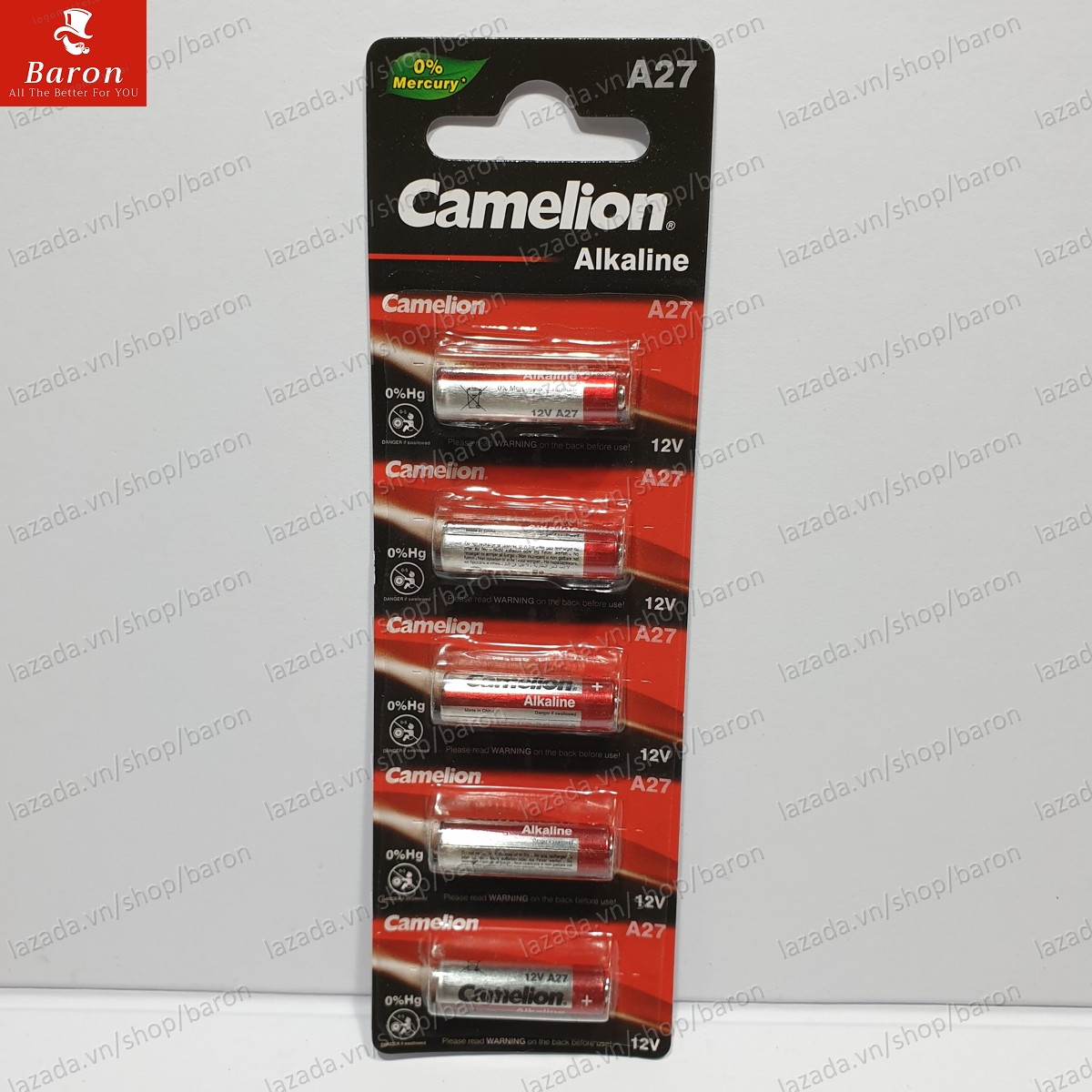 Vỉ 5 viên pin a27 camelion remote control battery 12v - hàng chính hãng