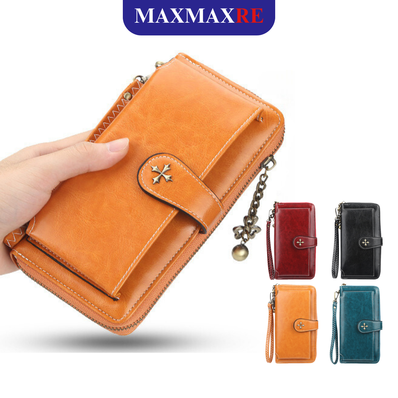 Ví Dài Cầm Tay Nữ, Ví Da Nữ Cao Cấp Thời Trang Baellerry, Bền Màu Thời Trang