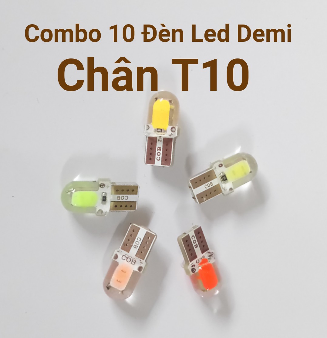 Combo 10 Đèn Led Demi Chân T10