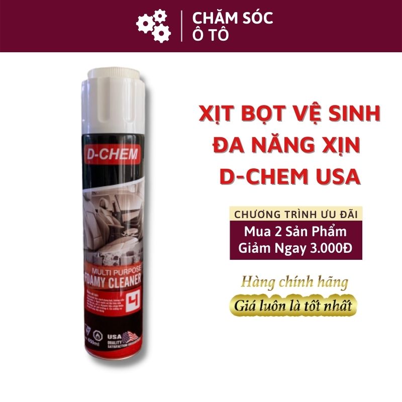 Chai Xịt Bọt Vệ Sinh Đa Năng - Xịt Làm Sạch Nội Thất Xe Hơi, Ghế Da, Trần Nỉ, Thảm, Kính, Giày Dép D