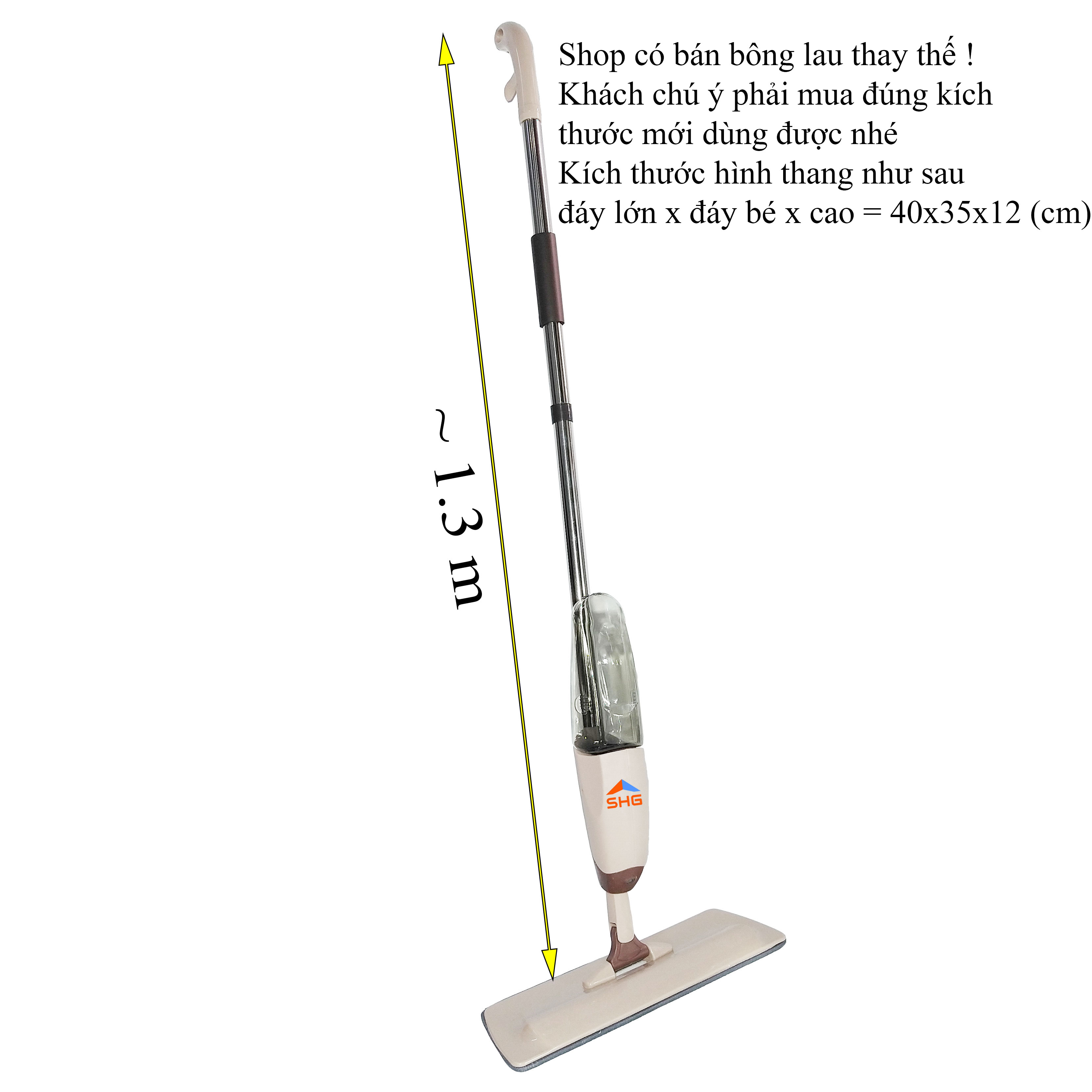 [HCM]( F MART GIÁ SỈ ) CÂY LAU NHÀ XỊT NƯỚC HOÀNG GIA DẠNG PHUN SƯƠNG (MÀU CAFÉ HỒNG) TIỆN DỤNG SIÊU SẠCH