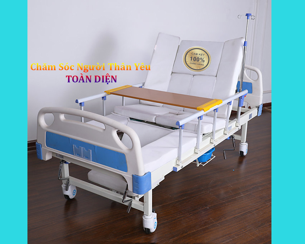 Giường Y Tế Chăm Sóc Người Bệnh Đa Năng 4 Tay Quay DODOTO Chính Hãng
