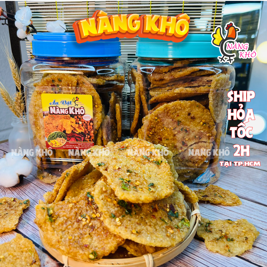 1Kg Cơm Cháy Mắm Hành Bể , Vỡ (Giòn ngon,đậm vị,ít vụn) đồ ăn vặt Nàng Khô
