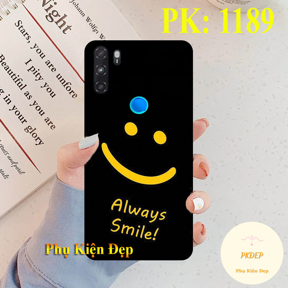 [HCM]Ốp lưng Vsmart Active 3 dẻo đen in hình nụ cười smile