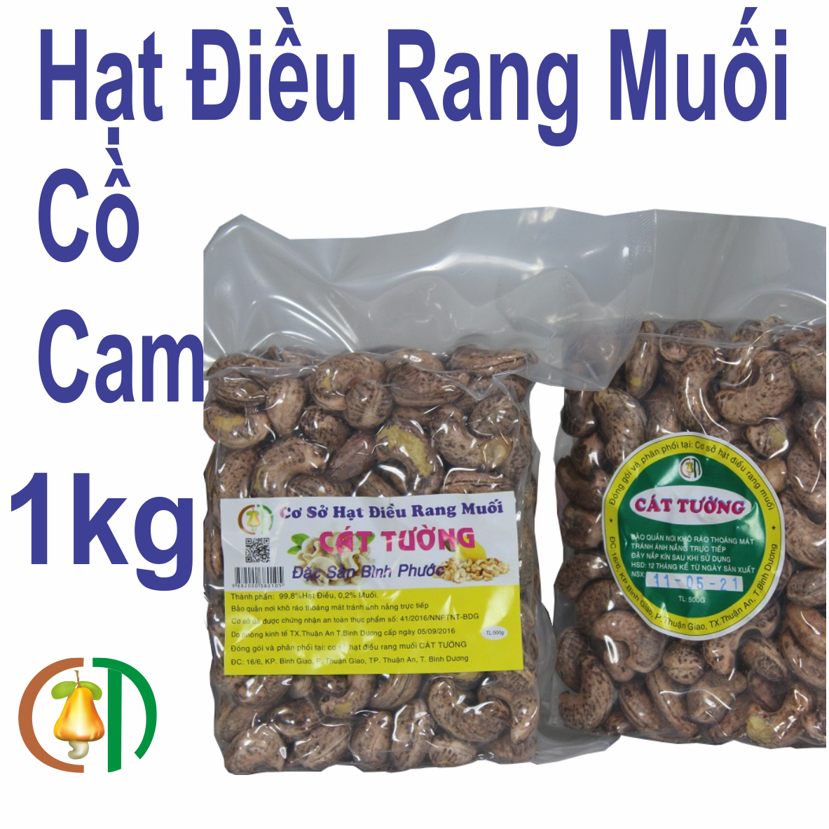 1KG HẠT ĐIỀU RANG MUỐI  NGUYÊN LỤA  CỒ CAM A+ (380-400 HẠT/KG HẠT LỚN) HÀNG RANG MỚI MỖI NGÀY, NGON