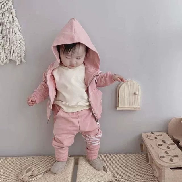 Set quần áo 4 món cho bé trai và bé gái từ 3 - 16kg