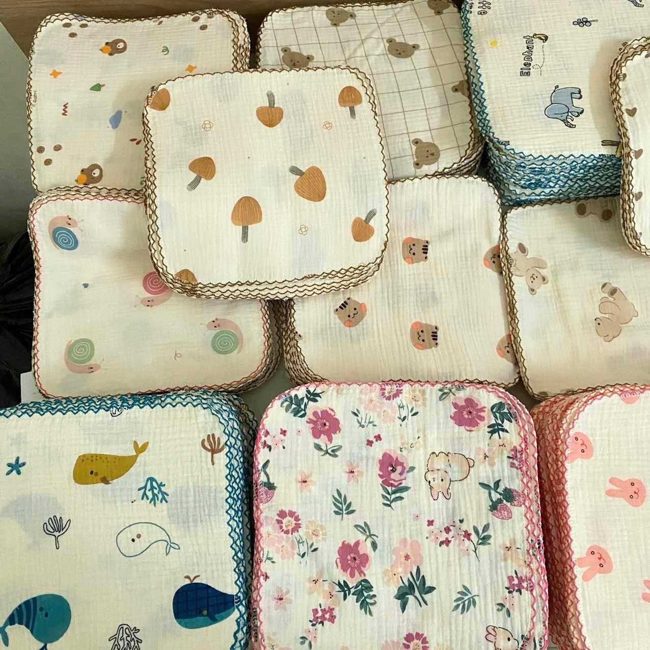 Khăn xô sợi tre muslin 2 lớp 25*25cm