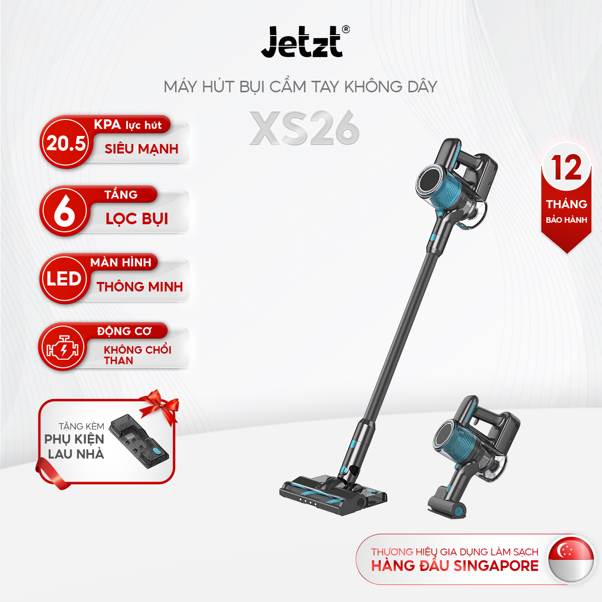 Máy hút bụi cầm tay không dây JETZT XS26