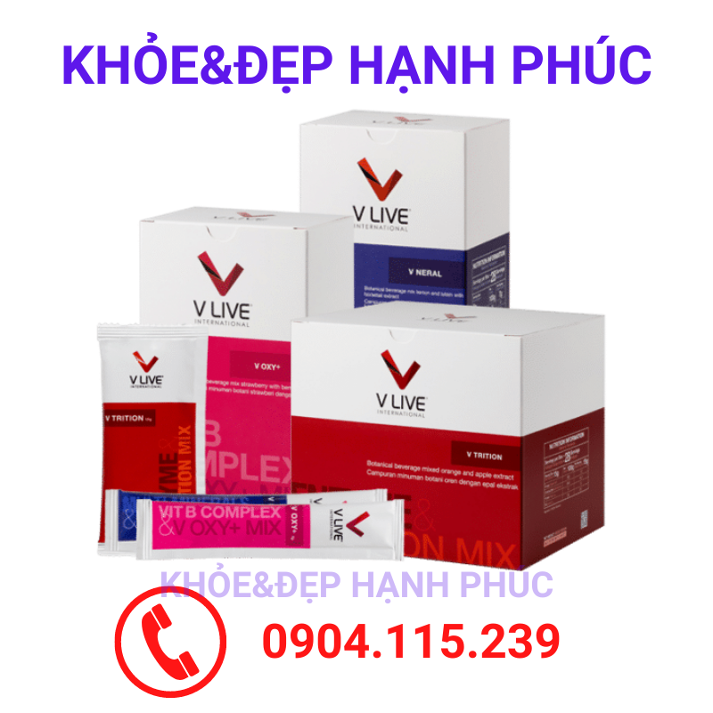 Combo bộ 3 thực phẩm dinh dưỡng tế bào Vlive - 28 gói/hộp