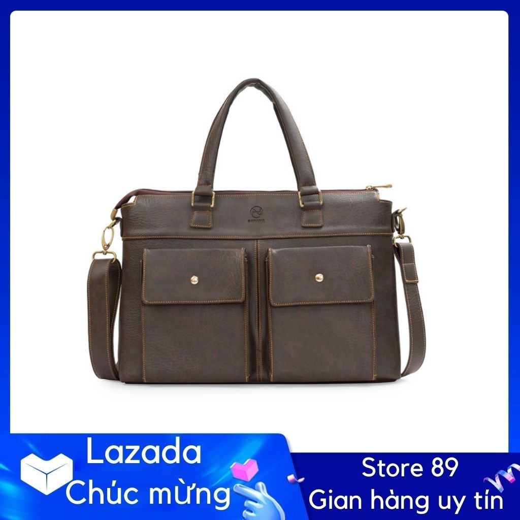 Cặp đeo chéo - cặp xách - Túi xách công sở cao cấp Hanama Dala 7s da cao cấp chông nước