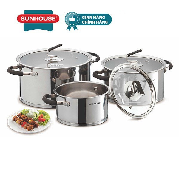 Bộ nồi inox 5 đáy sunhouse sh891