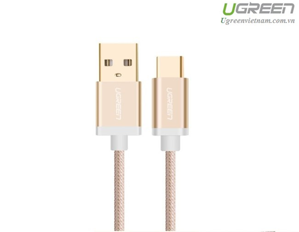 Cáp usb-c to usb 2.0 dài 0,5m màu gold ugreen 20859 cao cấp