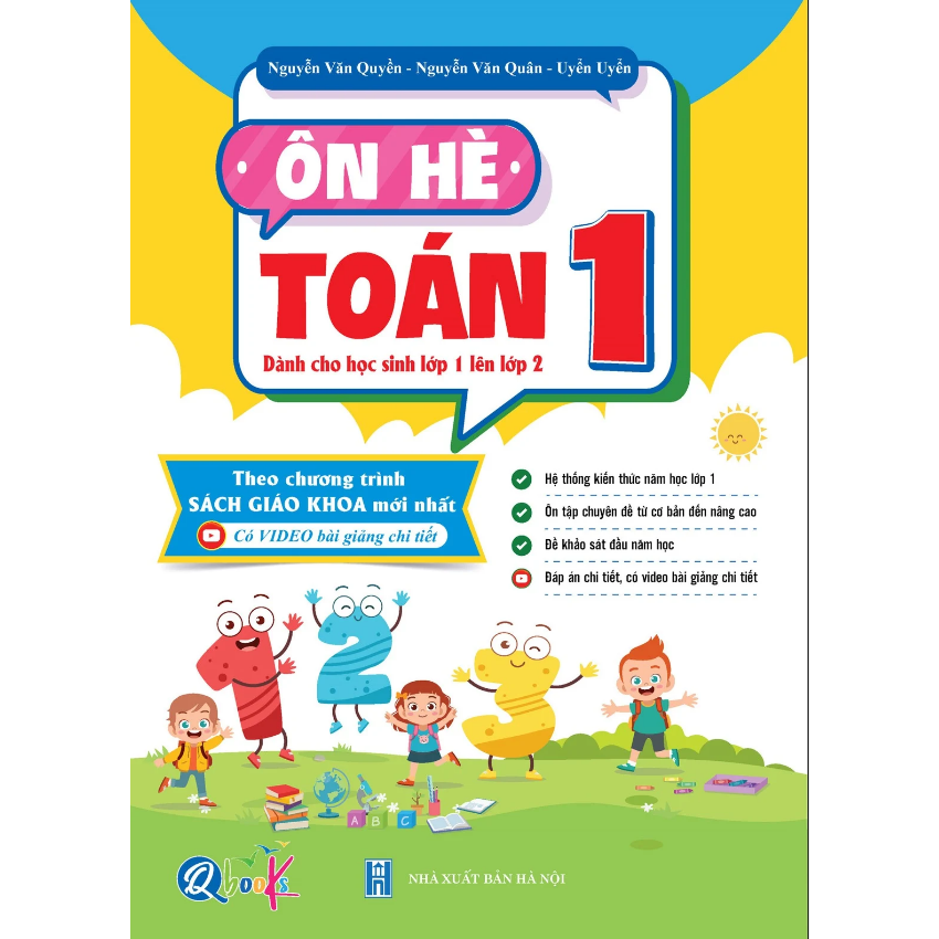 SÁCH - ôn hè toán 1 - dành cho hs  lớp 1 lên lớp 2