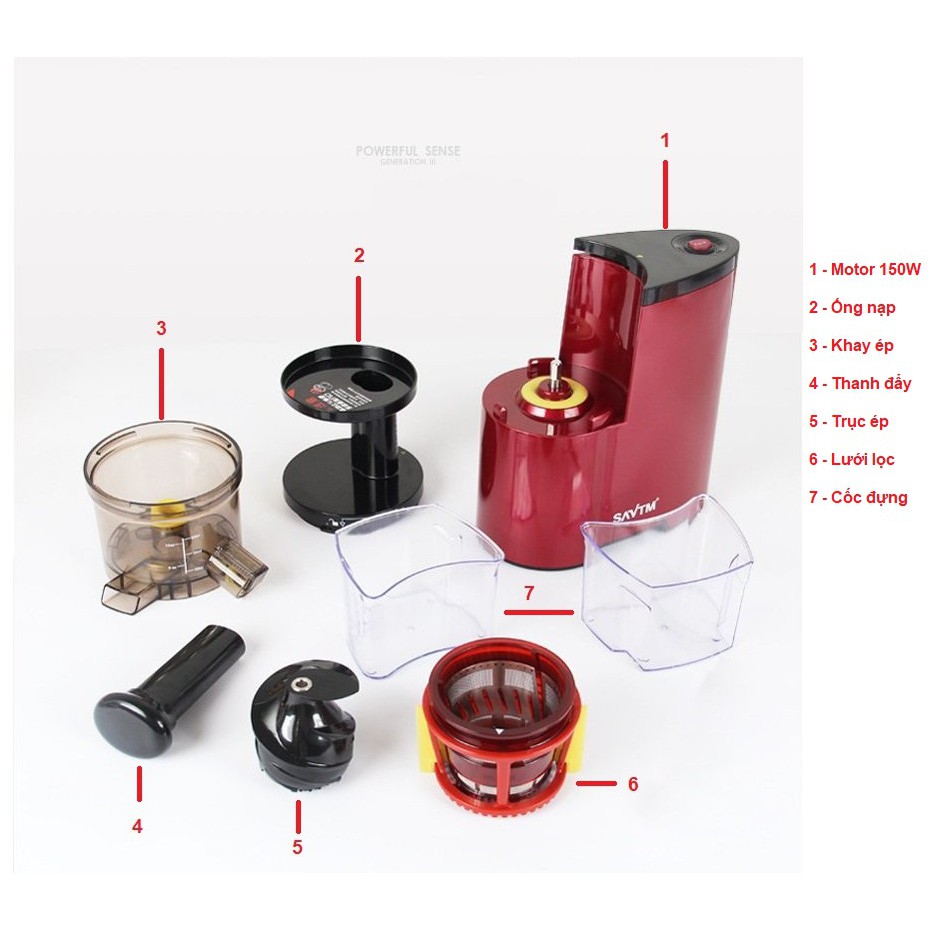 Phụ kiện - Khay chứa nước ép máy ép chậm SAVTM JE07- gia dụng Ánh Dương