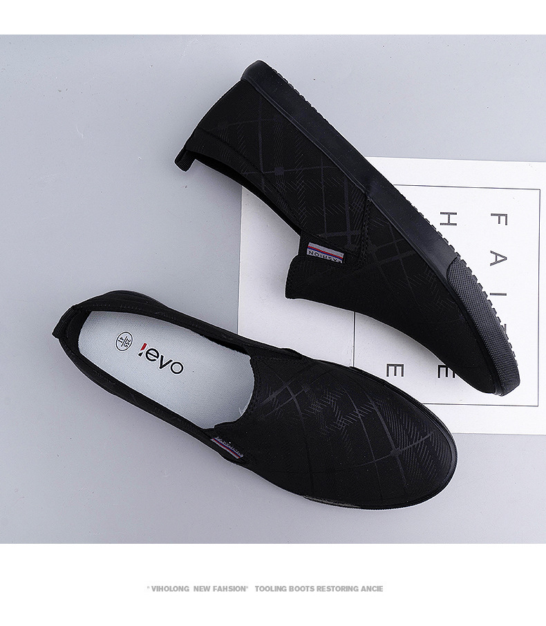 Giày lười nam - slip on nam vải - a6206