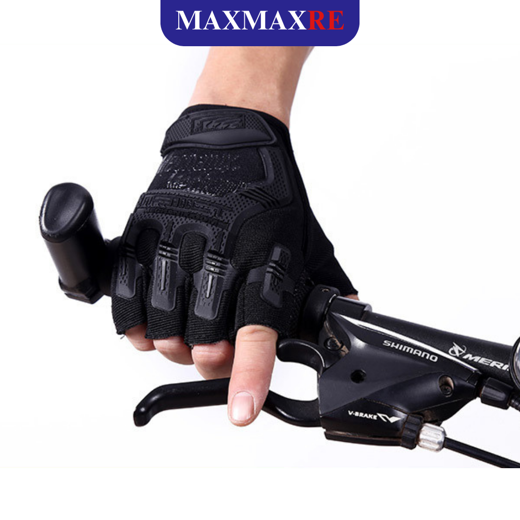 Găng tay lái xe cụt ngón có đệm cao su chống trượt bảo vệ Mechanix 2, găng tay phượt