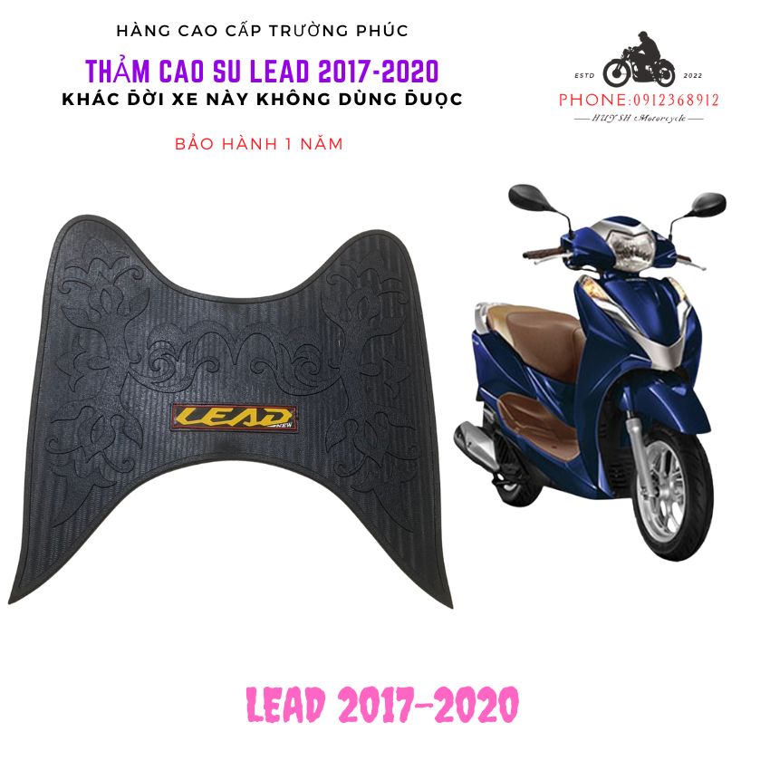 Thảm lót để chân xe lead 2017-2018-2019-2020-2021 tấm trải sàn gác chân cao su
