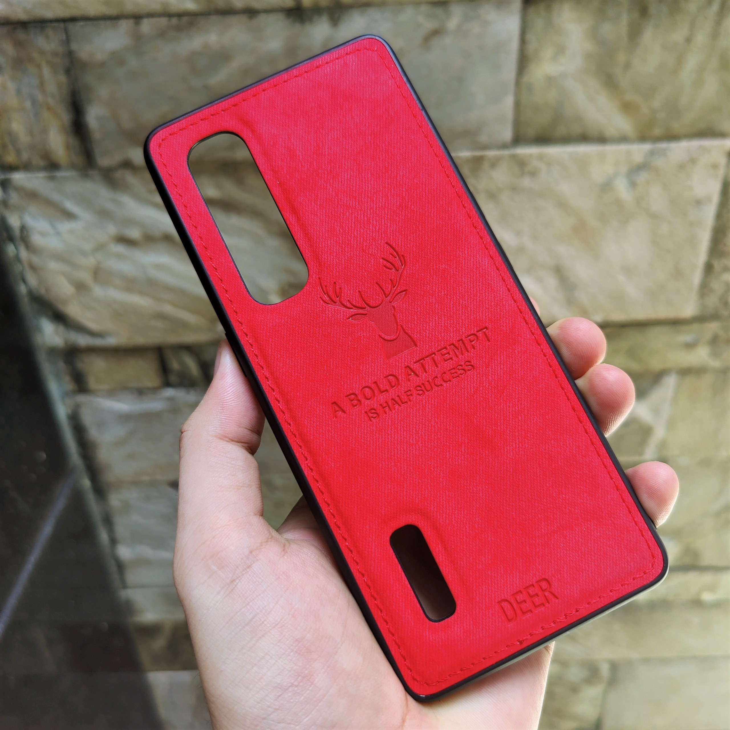 Ốp Lưng Oppo Find X2 Pro vân da khắc hình Nai