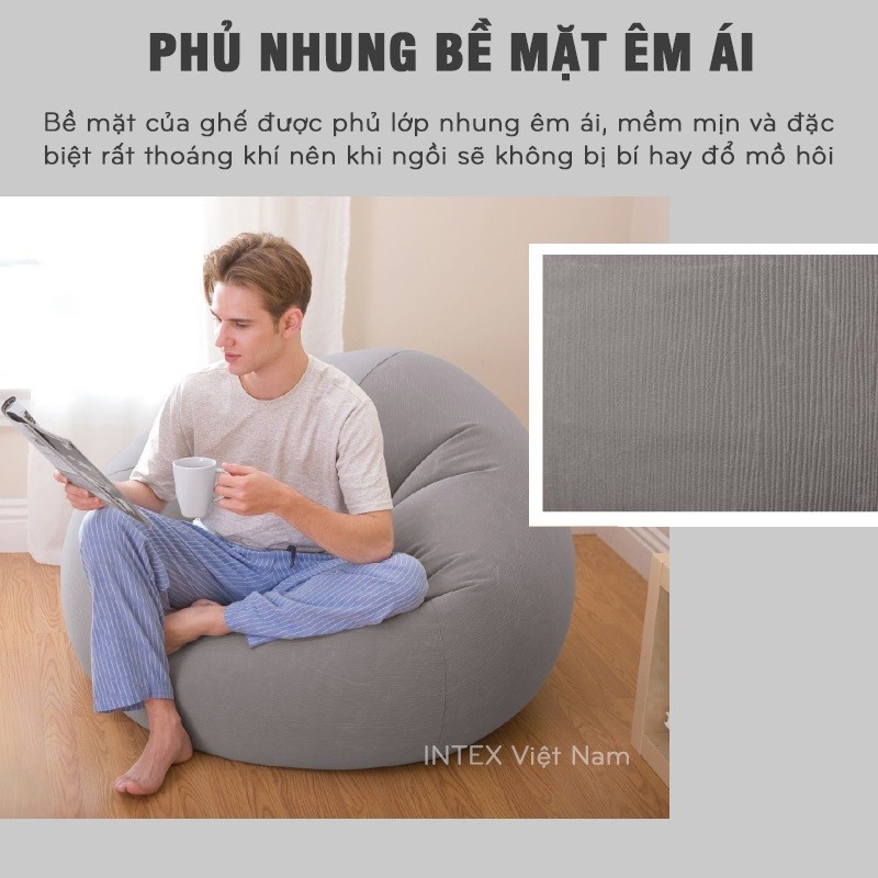 Ghế hơi quả đào mẫu mới INTEX 68579 - ghế hơi, giường hơi, nệm hơi cao cấp, ghế dã ngoại
