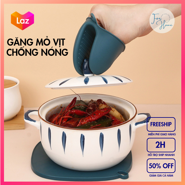 ⚡Hàng loại 1⚡ Găng Mỏ Vịt Silicon Chịu Nhiệt Bắc Nồi Tiện Dụng