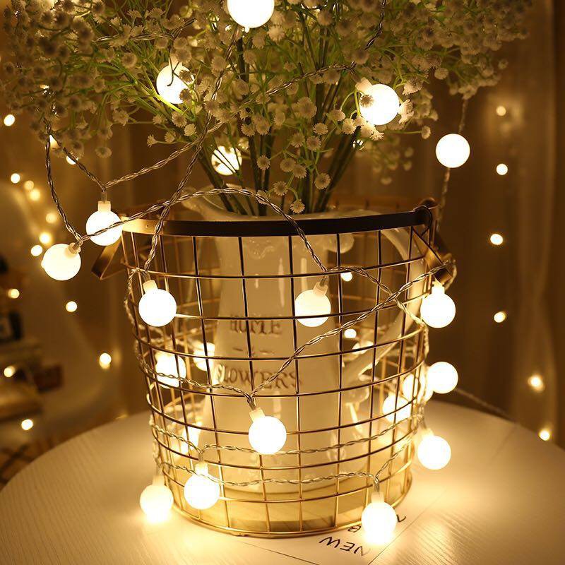 Đèn led trang trí bóng tròn trang trí nhà cửa, noel, lễ tết
