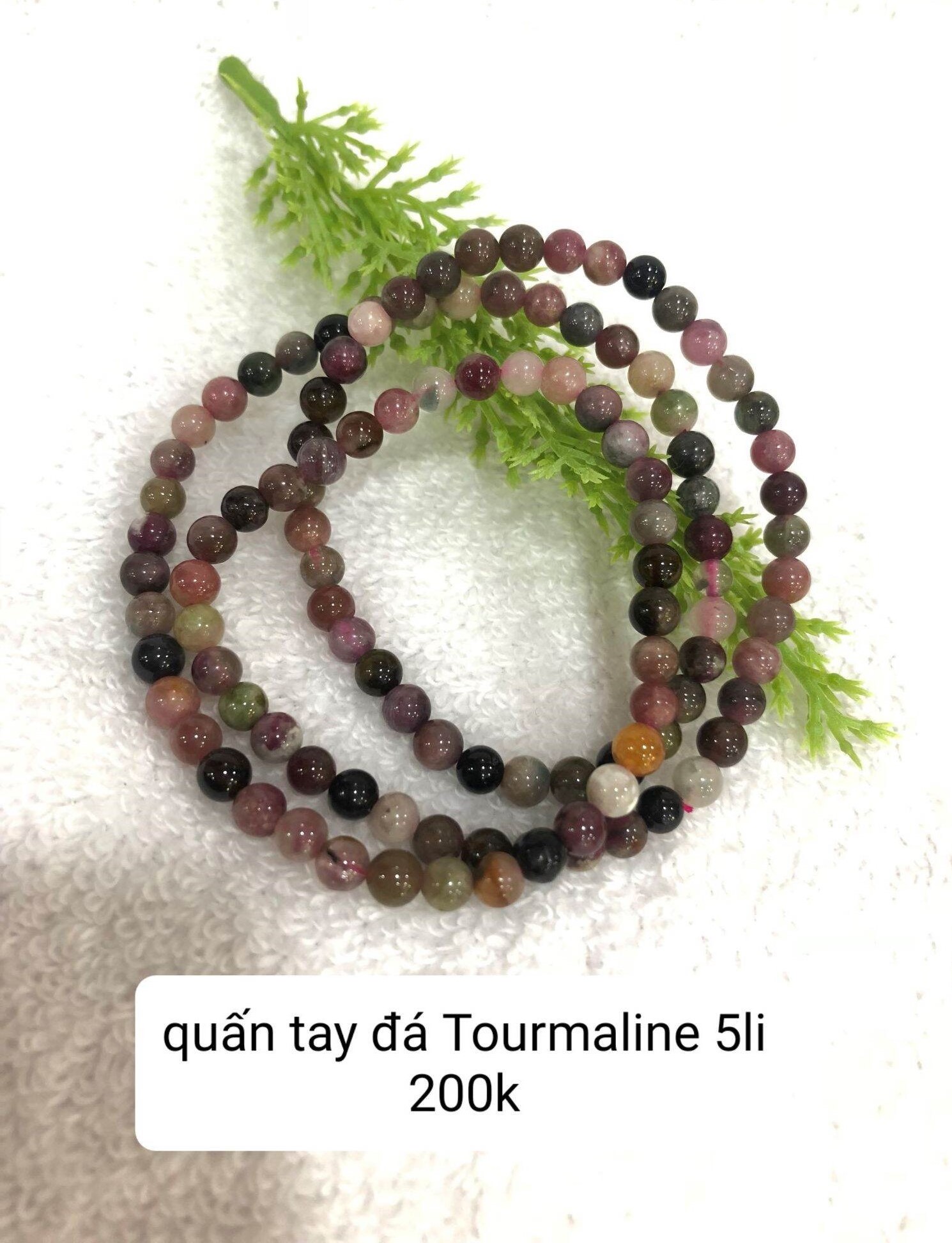 Vòng quấn tay tourmaline 5li _ Văn Hóa Phẩm Phật Giáo Diệu Phước