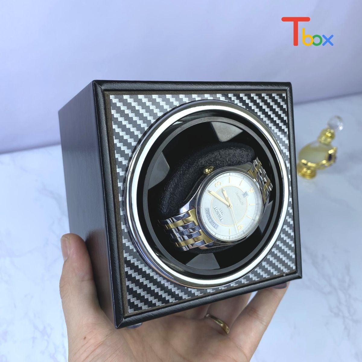 HỘP 1 XOAY CHO ĐỒNG HỒ CƠ, HỘP XOAY NẰM NGANG CHO 1 ĐỒNG HỒ CAO CẤP