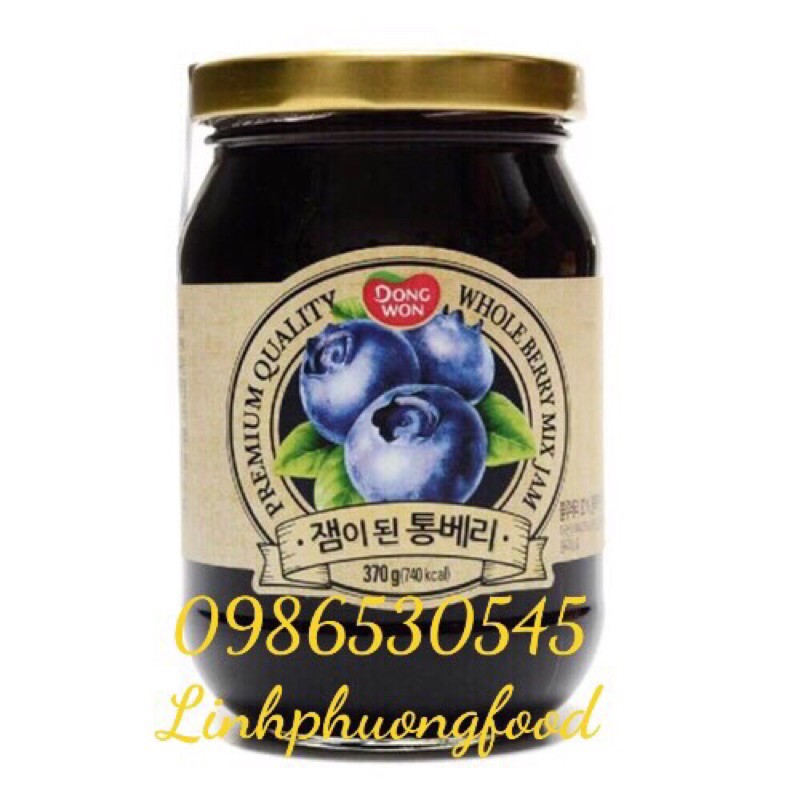 Mứt quả việt quất dongwon hàn quốc 370g