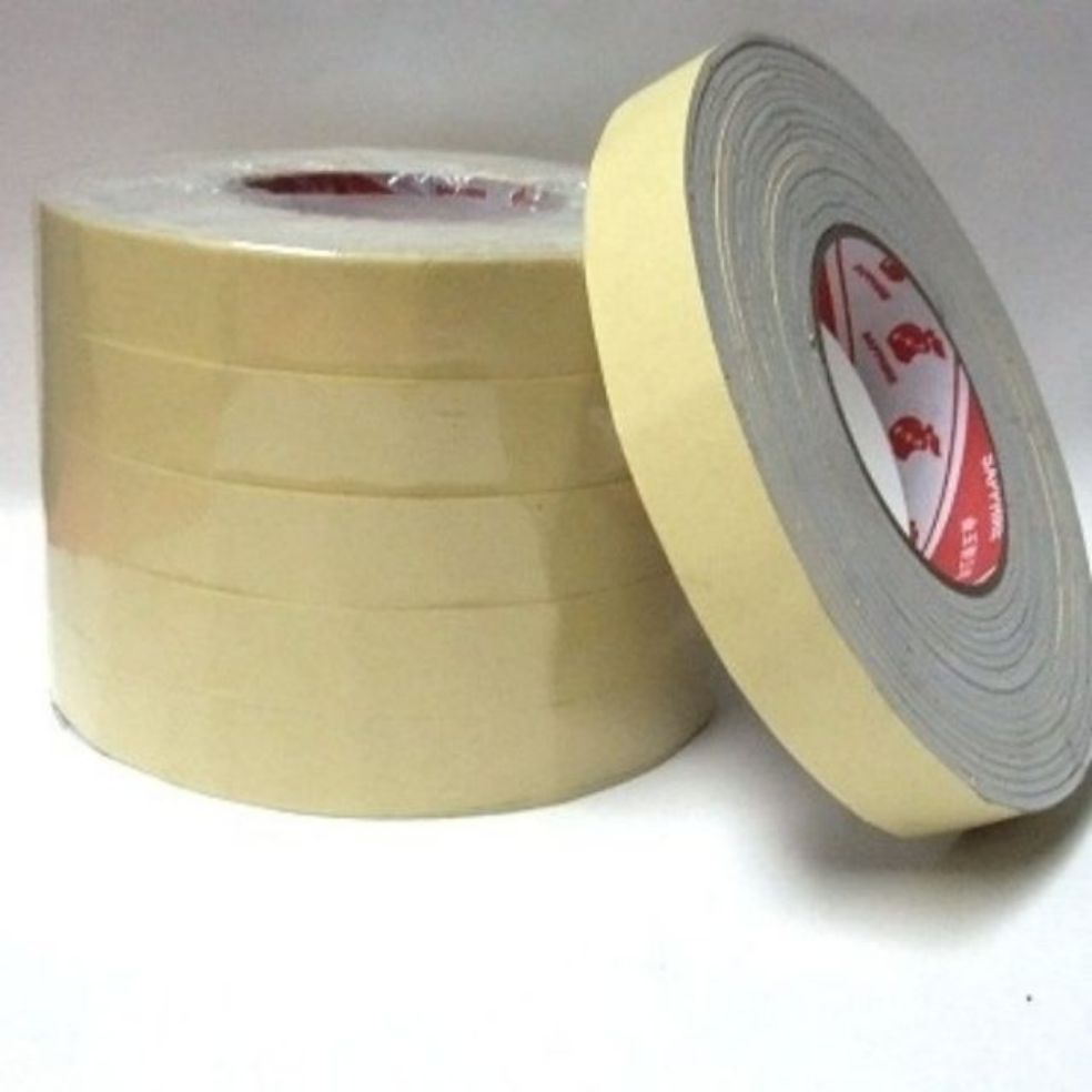 [HCM]2Cuộn Băng keo xốp hai mặt màu vàng 2.3cm
