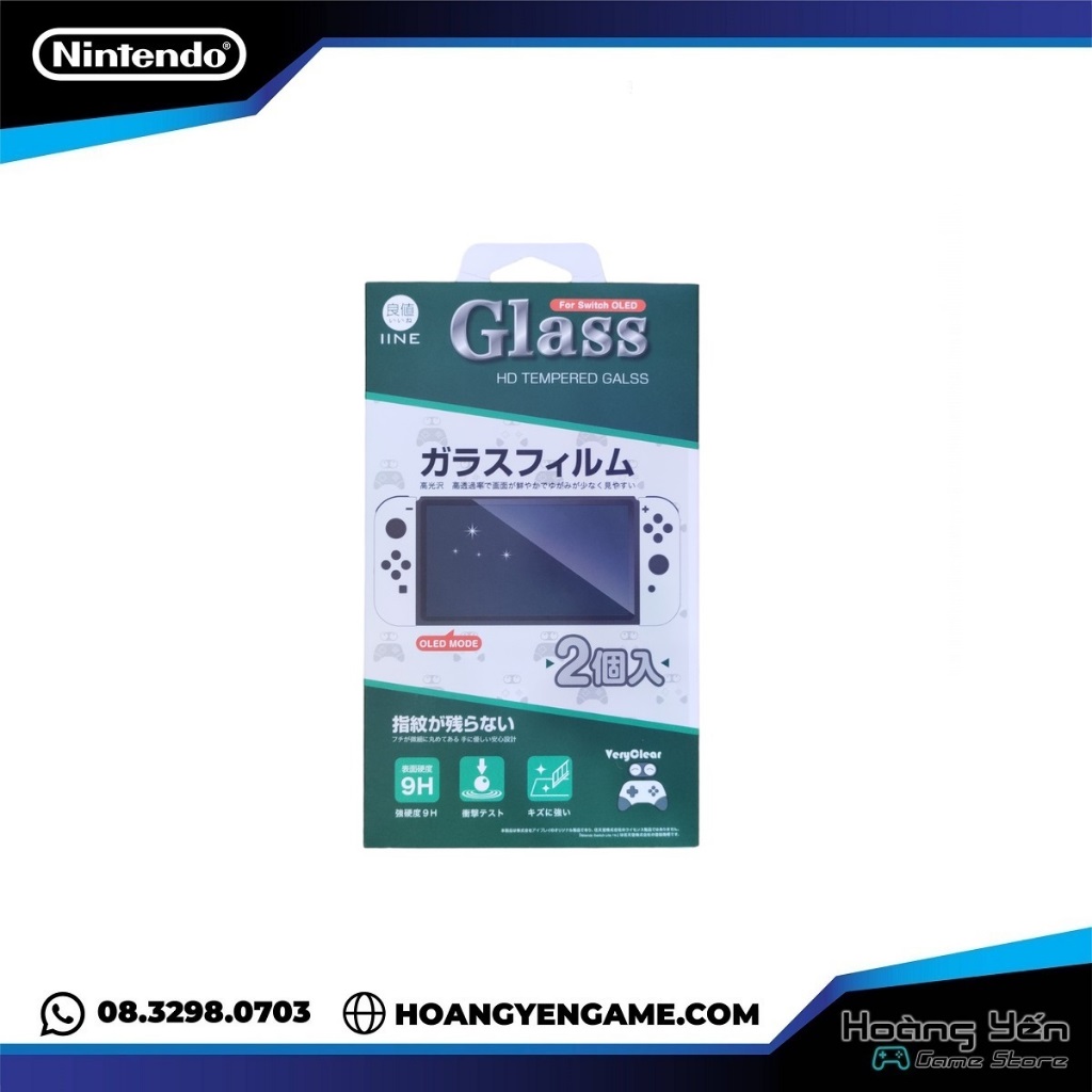 Cường Lực Nintendo Switch Oled thương hiệu IIne
