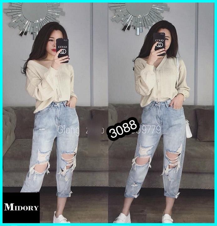 Quần baggy bò rách cá tính