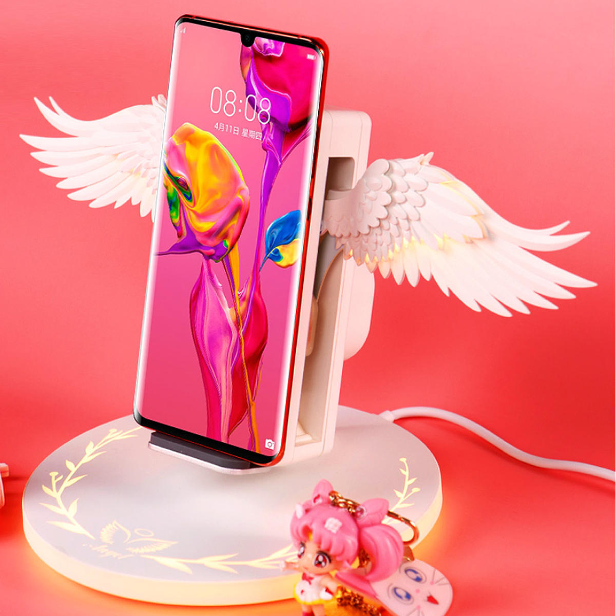 (Bảo hành 12 tháng)Sạc không dây hỗ trợ sạc nhanh 10W ANGEL- sạc thiên thần hỗ trợ tất cả các sản phẩm có sạc không dây sạc không dây iphone sạc không dây samsung sạc không dây xiaomi sạc không dây oppo