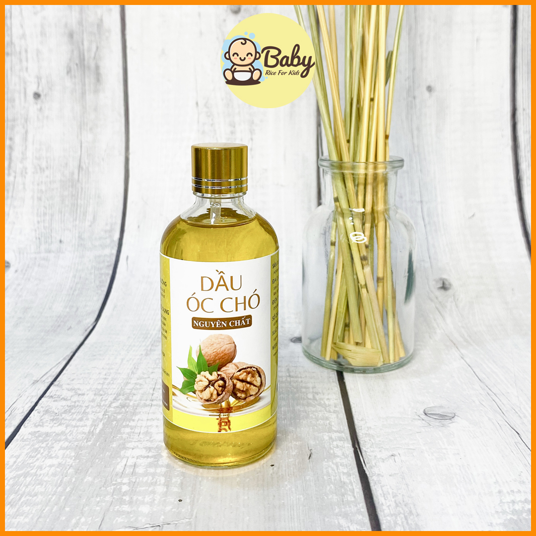 Dầu Óc Chó Cho Bé Ăn Dặm Nguyên Chất Ép Từ Hạt Óc Chó Vàng Giàu Dinh Dưỡng Tốt Cho Trí Tuệ BabyRice Kids