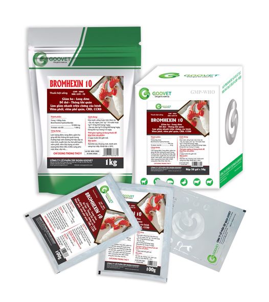 Giảm ho long đờm bromhexim 10
