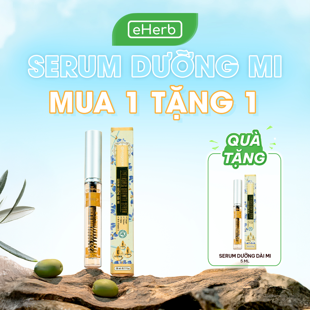 [MUA 1 TẶNG 1] Serum Dưỡng Dài Mi Từ Dầu Nguyên Chất (Dừa, Olive, Argan) MILAGANICS 5ml (Tuýp)