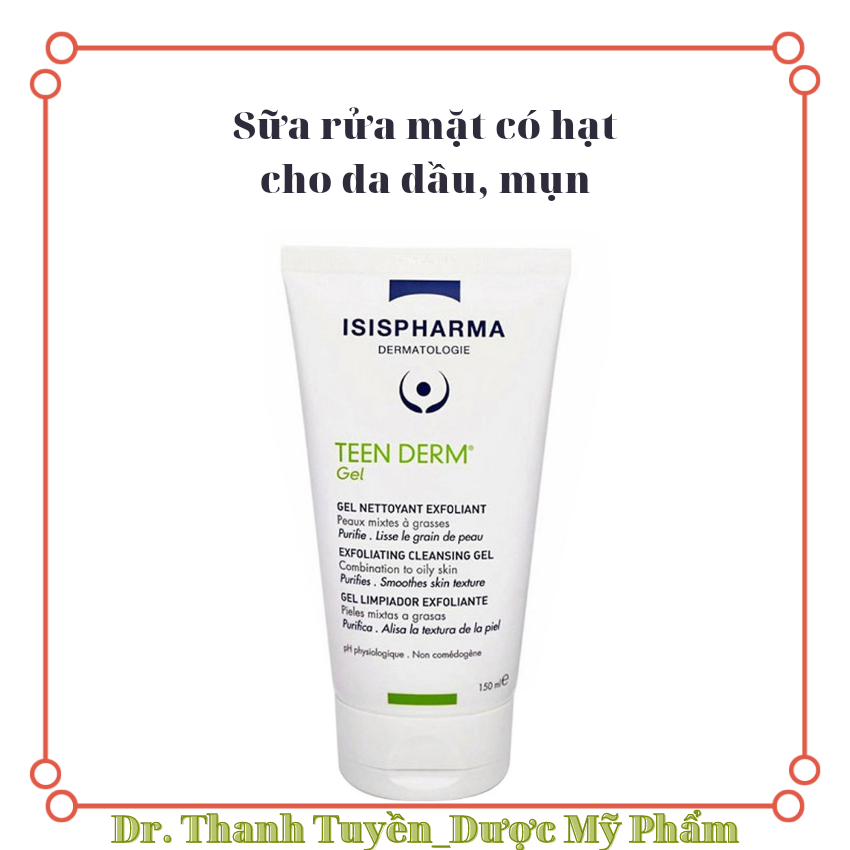 Sữa Rửa Mặt Giảm Nhờn, Ngừa Mụn Cho Da Thường Isis Pharma Teen Derm Gel 150ml