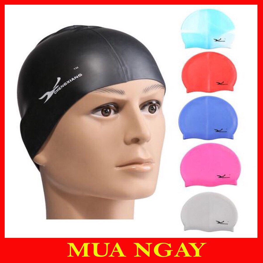 Mũ bơi silicon thời trang chống thấm nước