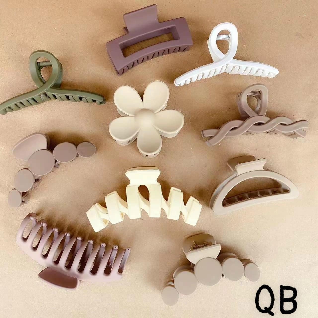 Set 9 kẹp tóc càng cua một màu vintage hàn quốc sang chảnh