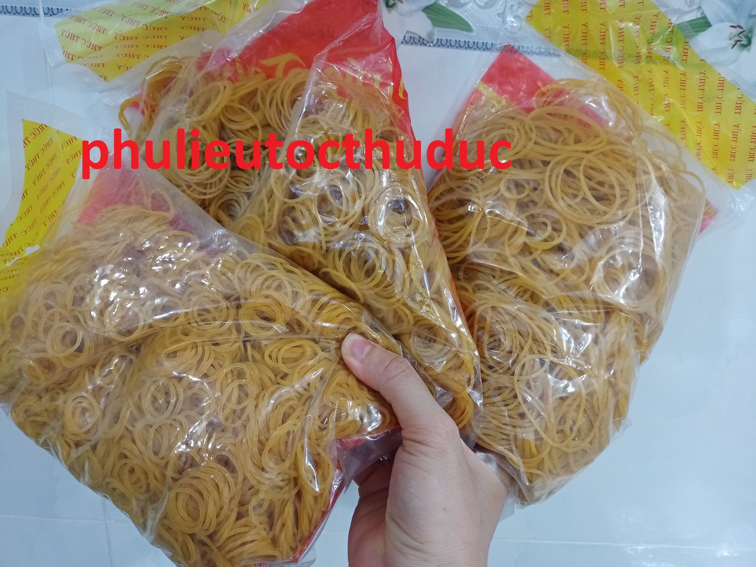 500gram thun Vàng cột trục uốn tóc có 3 kích cỡ - phụ liệu tóc Thủ Đức