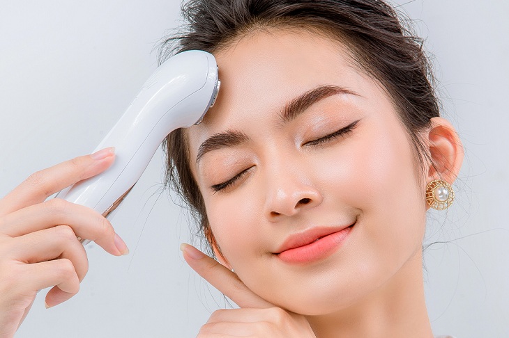 Máy massage mặt ion cầm tay 2 chế độ - máy massage mặt nâng cơ, chống lão hóa