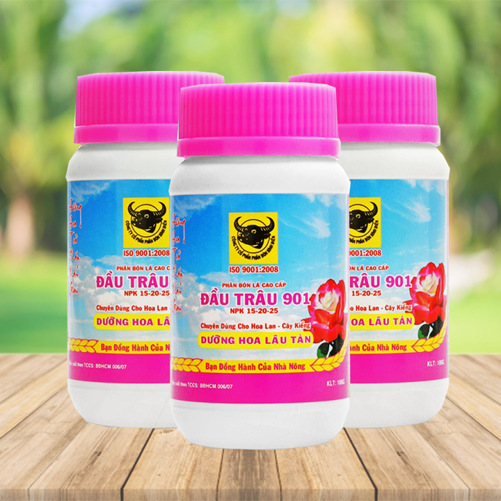 Phân bón dưỡng hoa lâu tàn Đầu Trâu 901 -hũ 100gr(chuyên dùng cho hoa lan ,cây kiểng)
