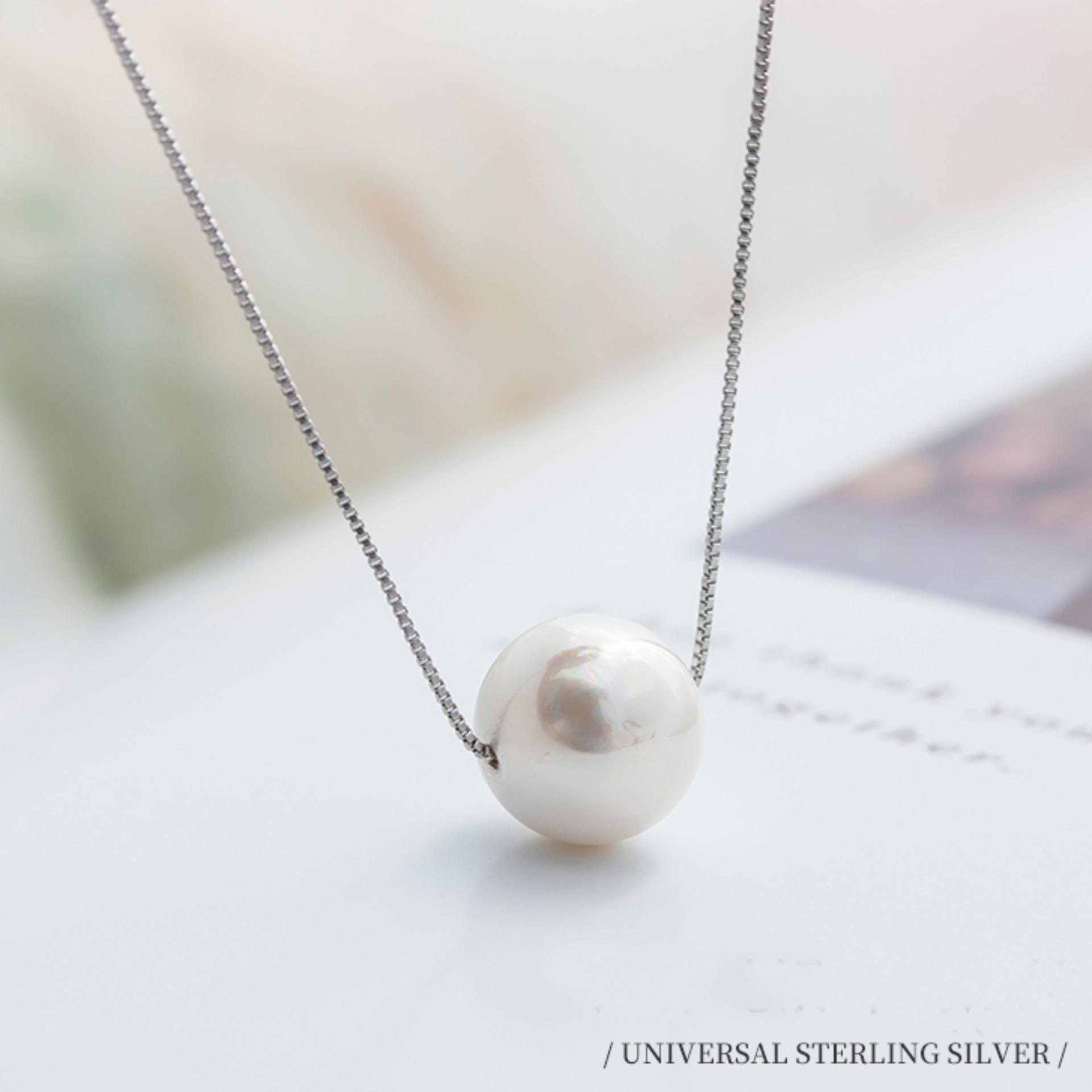 [HCM]Dây chuyền ma bạc s925 ngọc trai cao cấp Lấp lánh Cổ điển Giá tốt sang trọng Dây Mạ bạch kim thời trang Hàn Quốc Quà tặng Tình yêu trang sức Rất đẹp