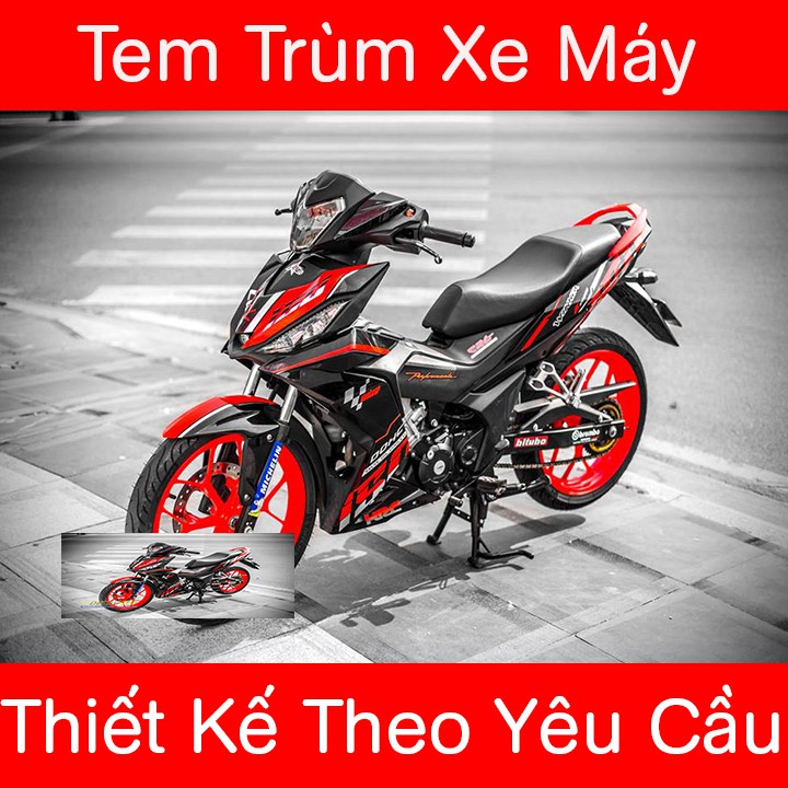 tem trùm xe winner đỏ đen độ đẹp - Tem dán xe máy winner làm theo yêu cầu - tem xe winner đỏ đen đẹp rẻ chất