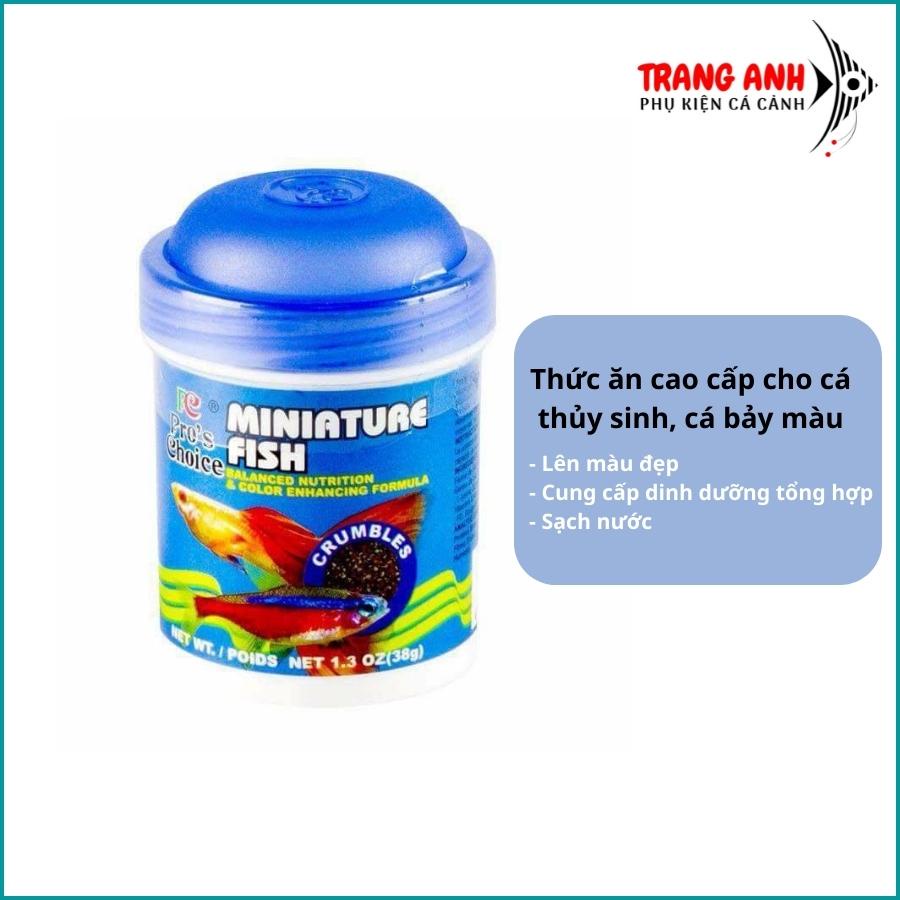 Thức ăn cá thủy sinh Pro's choice Miniature Fish, Thức ăn lên màu cho cá thủy sinh, cá bảy màu