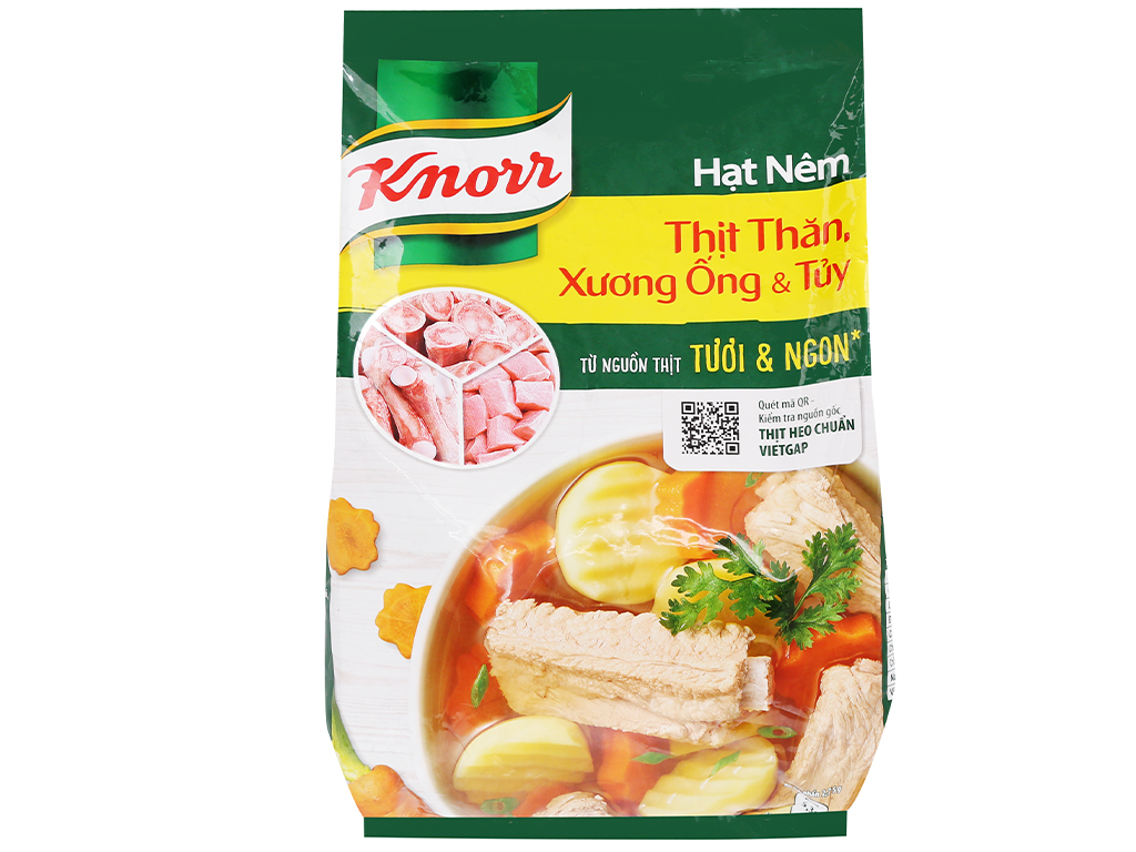 Hạt nêm thịt thăn, xương ống và tủy Knorr gói 1,8kg