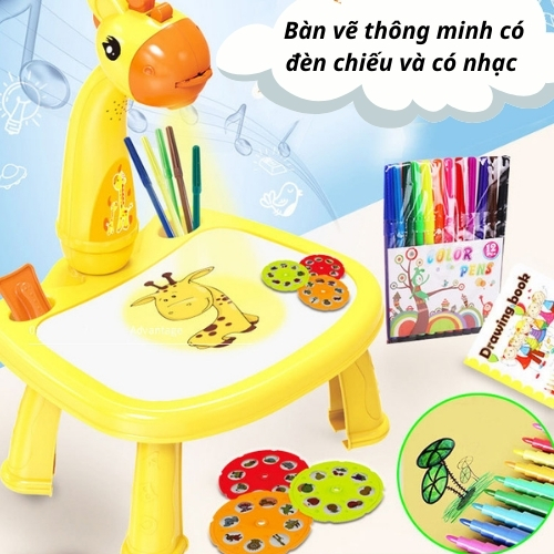 Bàn vẽ có đèn chiếu sáng thông minh cho bé, bàn vẽ thông minh vẽ tranh loại lớn có nhạc giúp bé học vẽ vui chơi thư giãn, bảo hành 6 tháng, lỗi đổi mới trong 7 ngày đầu