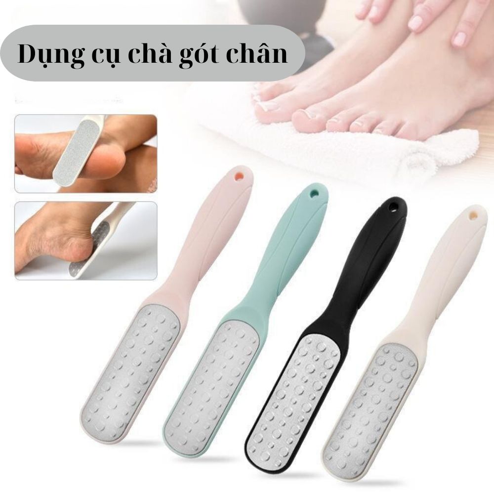 Dụng Cụ Chà Gót Chân Tẩy Da Chết Tại Nhà, Cây Chà Gót 2 Mặt Chà Cầm Tay Tiện Lợi, Chà Sạch Da Sần Sù