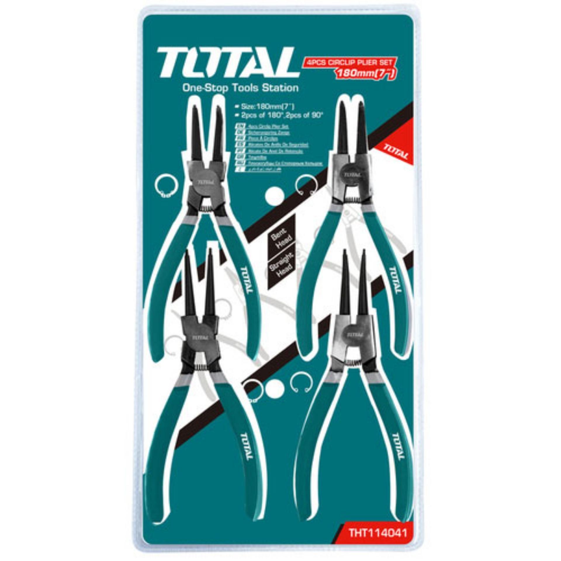 7" bộ kìm mở phe 4 chi tiết total tht114041